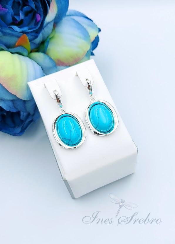 1000 turkus kolczyki