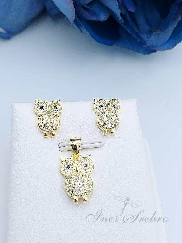 1004 pozłacany komplet