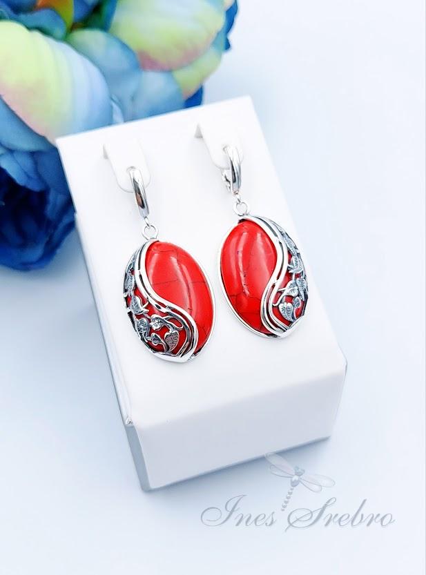 jk 1001 koral kolczyki