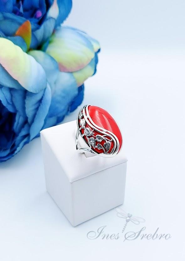 jk 1001 koral pierścionek