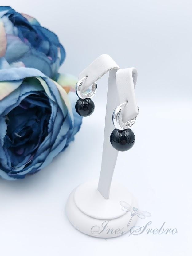 6060 czarna kolczyki