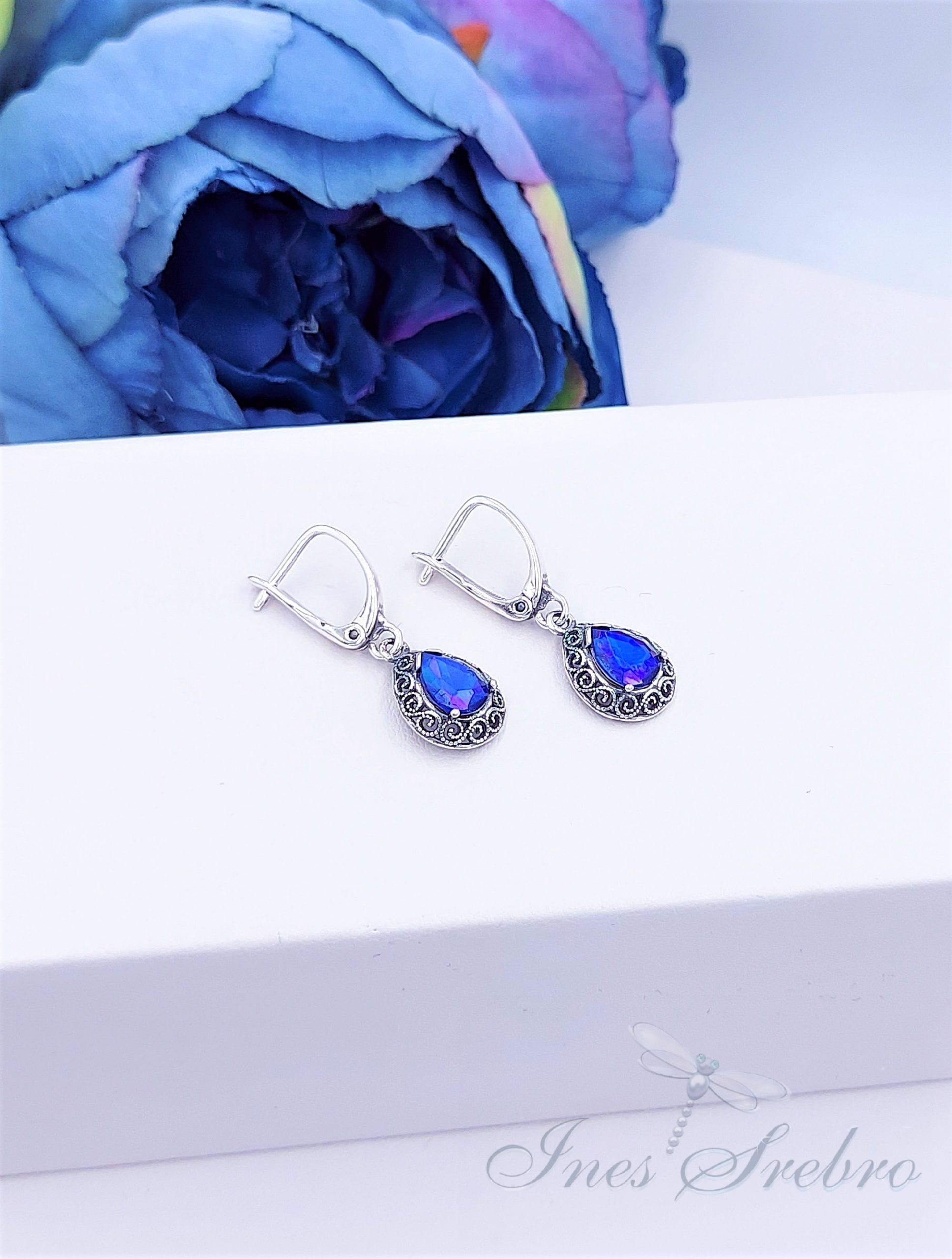 2087 Sapphire Shimmer kolczyki
