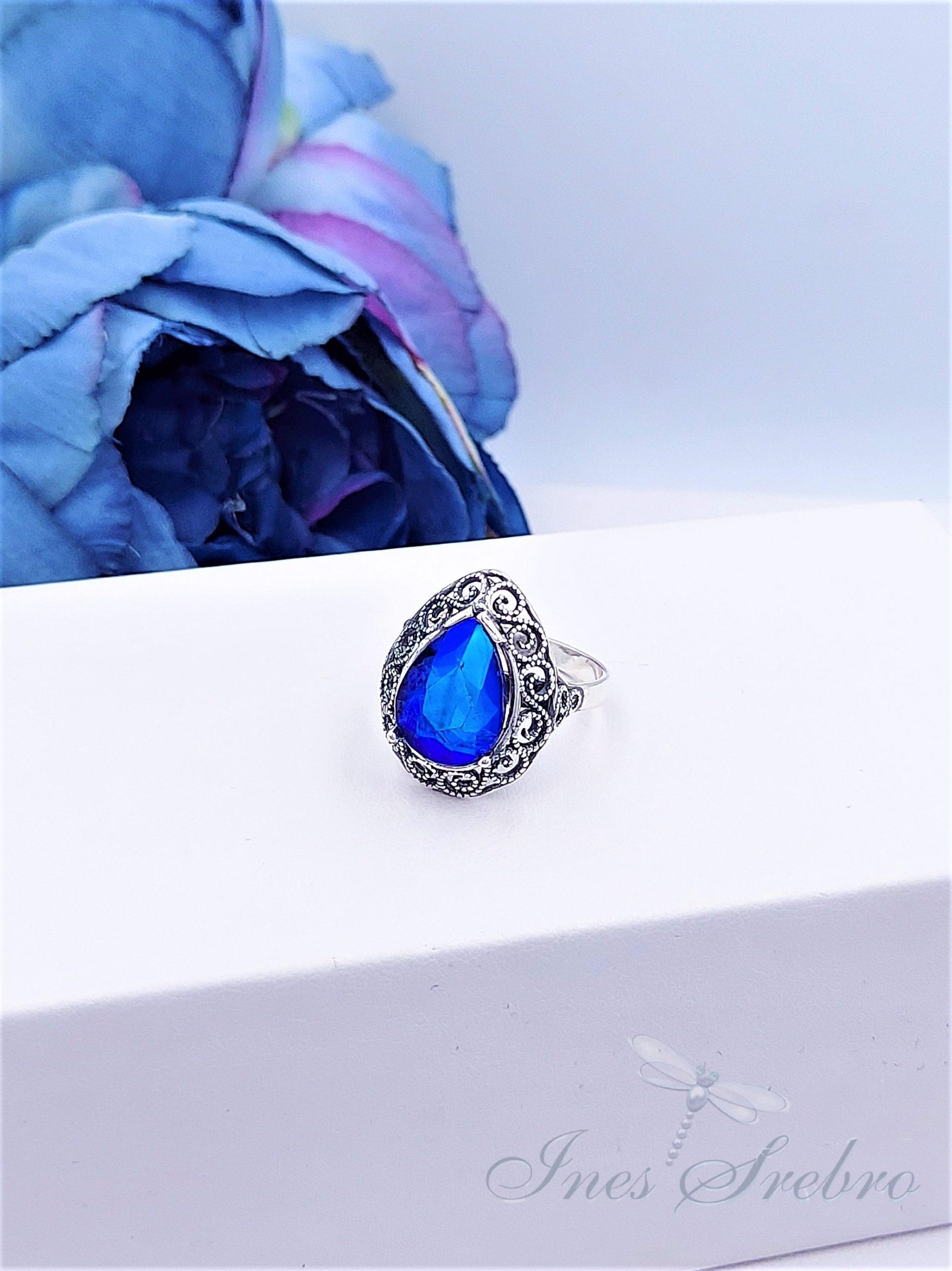2087 Sapphire Shimmer pierścionek