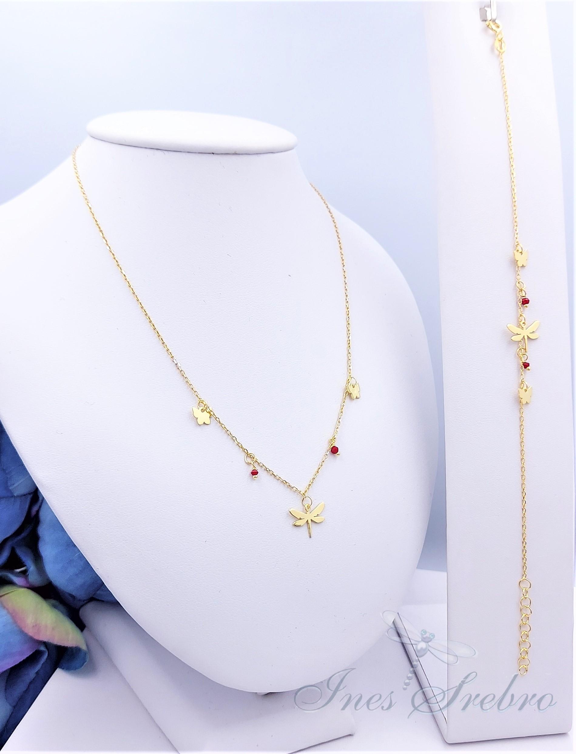 073 pozłacany komplet