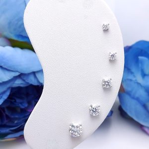 moissanit diament kolczyki na sztyft